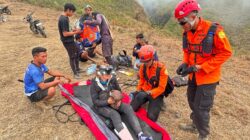 Wisatawan Prancis Cedera di Rinjani, Dievakuasi Tim SAR
