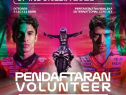2.500 Volunteer Dicari untuk MotoGP Mandalika 2026, Warga NTB Bisa Daftar Langsung