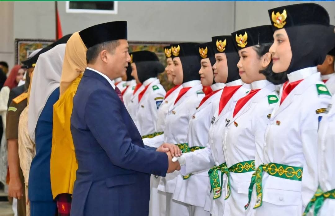 28 Paskibraka NTB Siap Kibarkan Merah Putih, Formasi Lumbung Jadi Sorotan