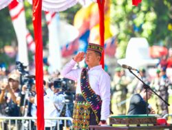 Gubernur NTB Pakai Adat Manggarai Saat Upacara HUT ke-81 RI