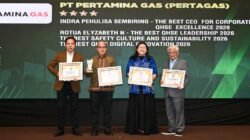 123 Juta Jam Tanpa Kecelakaan, Pertagas Borong 4 Penghargaan QHSE