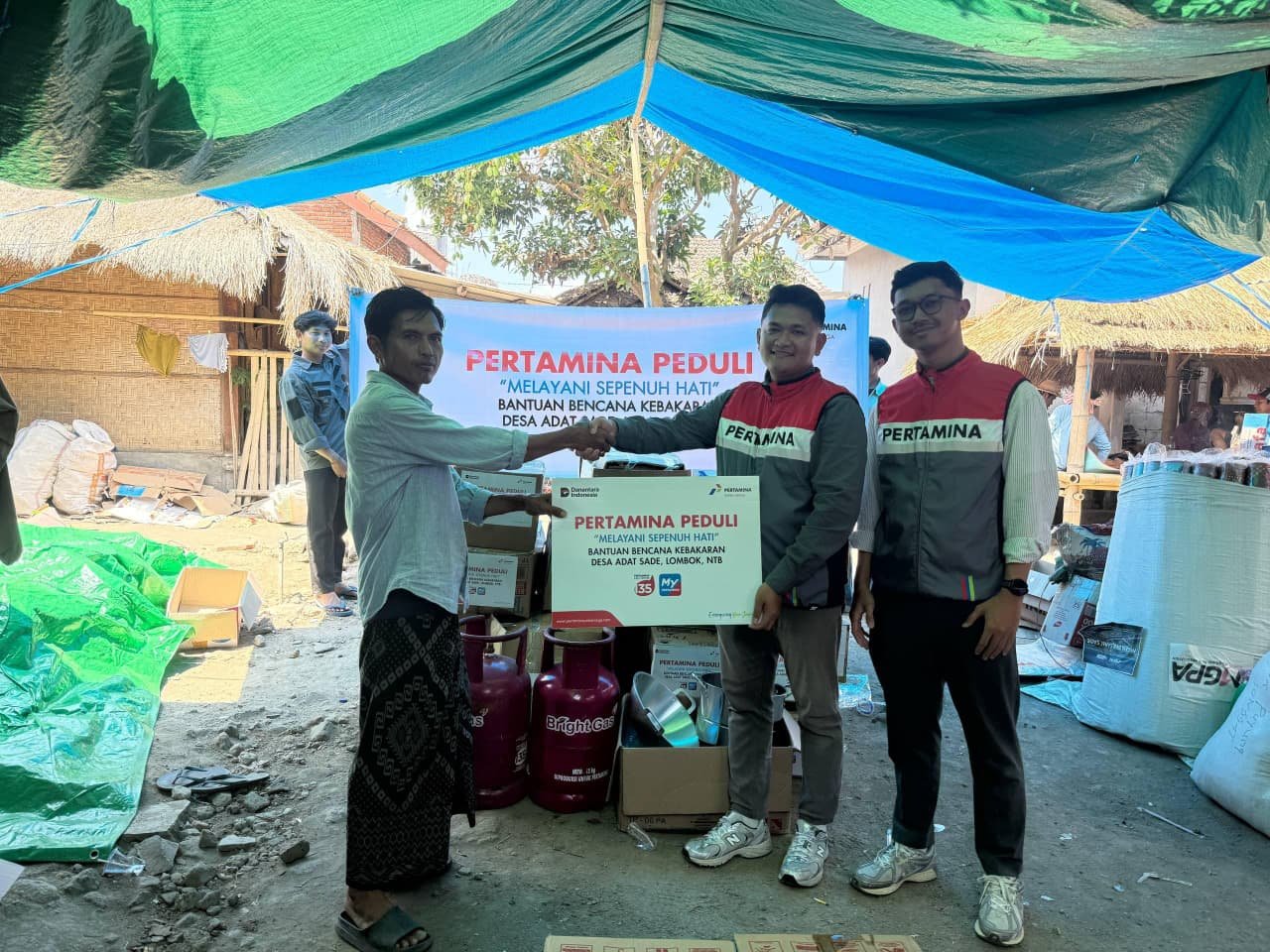 Pertamina Bantu Warga Sade Pulihkan Aktivitas Pascakebakaran