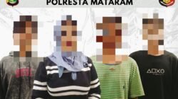 Polresta Mataram Bekuk Empat Terduga Pelaku Pencurian Kendaraan Roda Tiga
