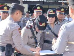 Polresta Mataram Gelar Serah Terima Jabatan Kapolsek Lingsar