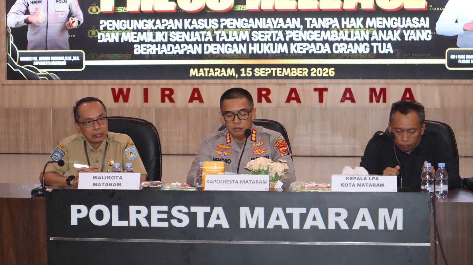 Polresta Mataram Ungkap Dua Kasus Kriminal Menonjol Pekan Ini