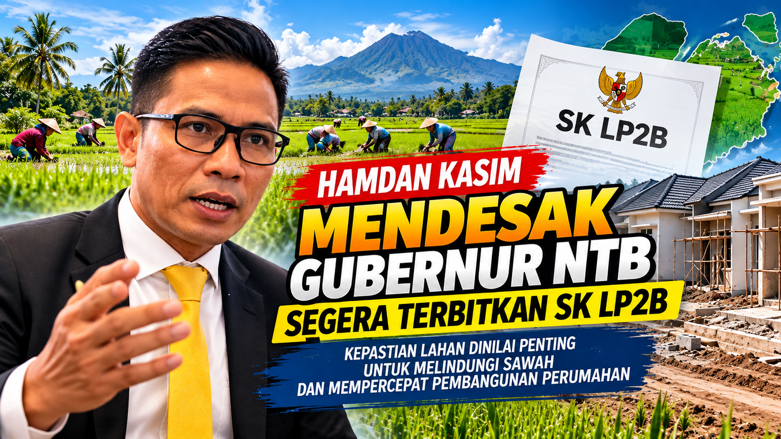 Target 11 Ribu Rumah di NTB, Hamdan Soroti SK LP2B