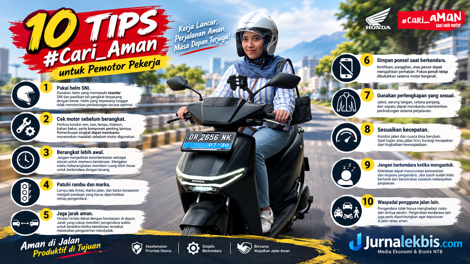 Kerja Naik Motor? Jangan Kejar Target, Kejar Aman!