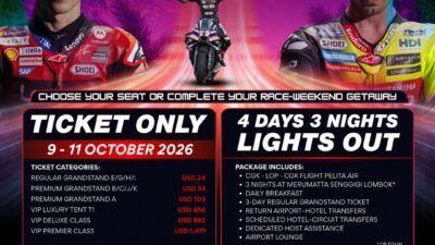 Tiket MotoGP Mandalika Mulai Rp7 Juta, Sudah Termasuk Pesawat dan Hotel