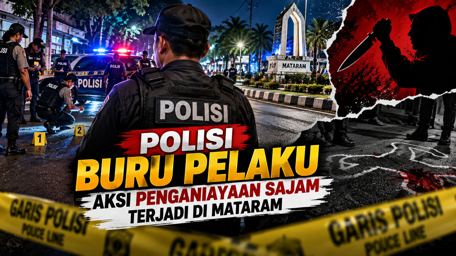 Dua Aksi Penganiayaan Sajam Terjadi di Mataram, Polisi Buru Pelaku