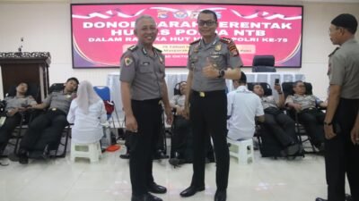 Polda NTB Bidik 300 Kantong Darah, Jurnalis Ikut Donor HUT Humas Polri